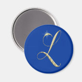 Aimant Monogramme or initial L (Recto/Verso)