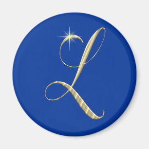 Aimant Monogramme or initial L