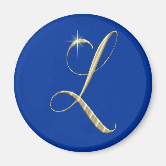 Aimant Monogramme or initial L (Devant)