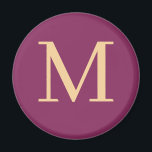 Aimant monogrammé personnalisé<br><div class="desc">Aimant monogramme aux couleurs élégantes Personnalisez-le maintenant; cliquez sur le bouton personnaliser pour ajouter votre premier</div>