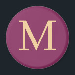 Aimant monogrammé personnalisé<br><div class="desc">Aimant monogramme aux couleurs élégantes Personnalisez-le maintenant; cliquez sur le bouton personnaliser pour ajouter votre premier</div>