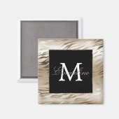 Aimant Monogramme Poster de animal Gold Zebra (Recto/Verso)