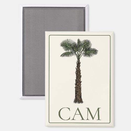 Aimant Monogramme Prépa Arbre à Palmes Côtiers (Recto/Verso)