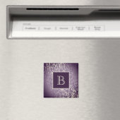 Aimant Monogramme Purple Élégant (In Situ (Lave-vaisselle))