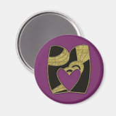 Aimant monogramme rétro - M (Recto/Verso)