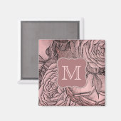 Aimant Monogramme rose pâle Rose (Recto/Verso)
