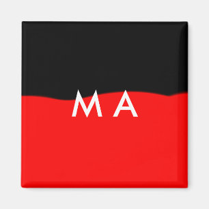 Aimant Monogramme simple ajoutez votre lettre de nom homm