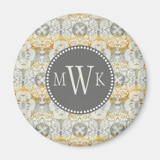 Aimant Monogramme | Tapestry Rosette II (Devant)