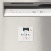 Aimant Monogramme Tuxedo avec Rose (In Situ (Lave-vaisselle))