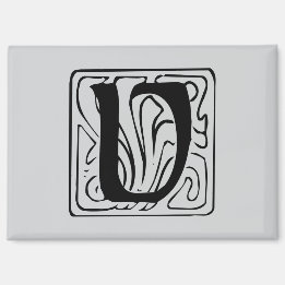 Aimant Monogramme V noir