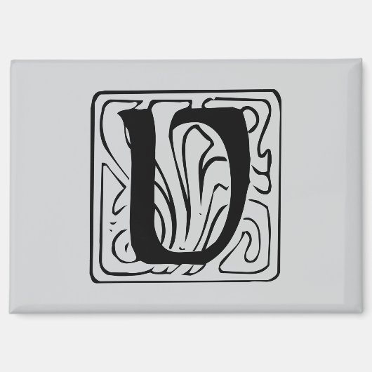 Aimant Monogramme V noir (Recto)