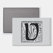 Aimant Monogramme V noir (Recto/Verso)