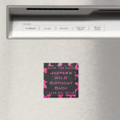 Aimant Monogramme vache rose chaud et noir (In Situ (Lave-vaisselle))