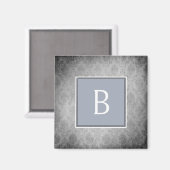 Aimant Monogramme Vintage bleu (Recto/Verso)