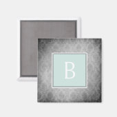 Aimant Monogramme Vintage de menthe (Recto/Verso)