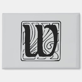 Aimant Monogramme W noir