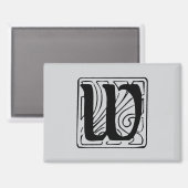 Aimant Monogramme W noir (Recto/Verso)