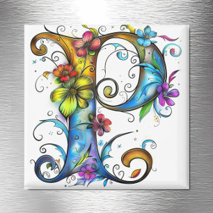 Aimant Monogramme Whimsical P