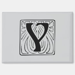 Aimant Monogramme Y noir