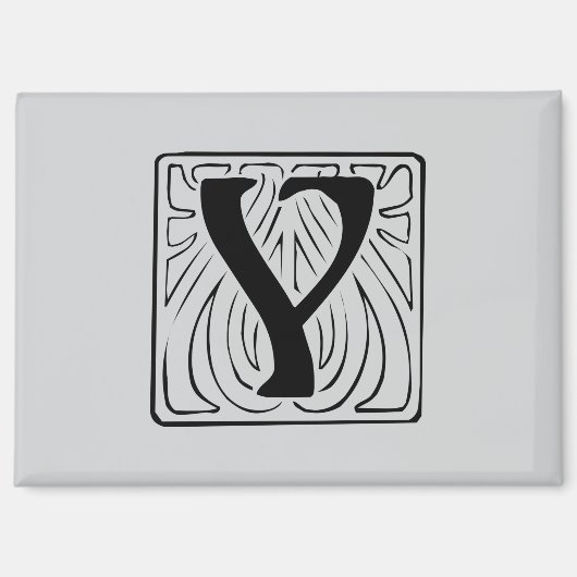 Aimant Monogramme Y noir (Recto)