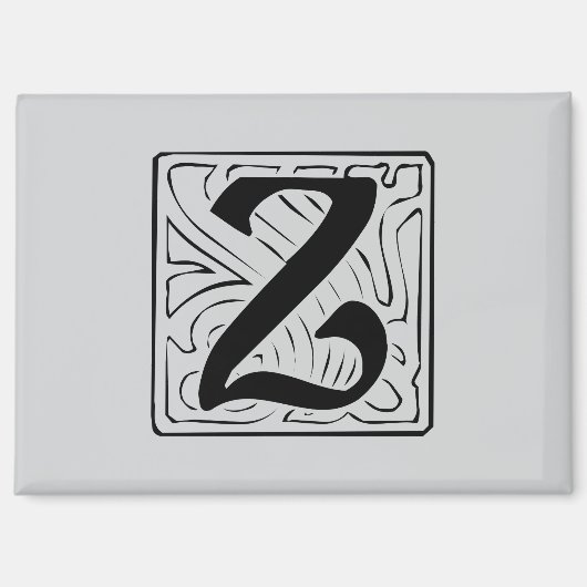 Aimant Monogramme Z noir (Recto)