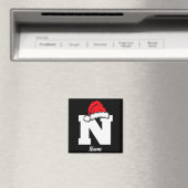 Aimant Monogrammed Family Christmas With Name  (In Situ (Lave-vaisselle))