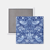 Aimant Monotone bleu de fraises Thief, William Morris (Recto/Verso)