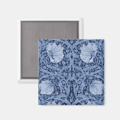 Aimant Monotone bleu Pimpernel, William Morris (Recto/Verso)