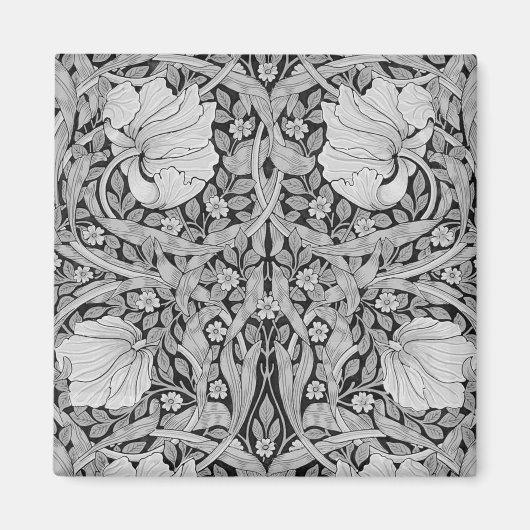 Aimant Monotone gris Pimpernel, William Morris (Devant)
