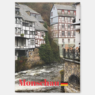 Aimant Monschau ville en Allemagne en voyage d'hiver
