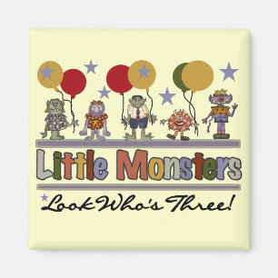 Aimant Monster 3ème anniversaire Tshirts et cadeaux