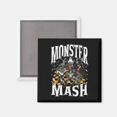 Aimant Monster Mash Retro Halloween Funny Monster Éffraya (Recto/Verso)