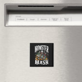Aimant Monster Mash Retro Halloween Funny Monster Éffraya (In Situ (Lave-vaisselle))