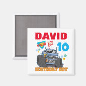 Aimant Monster Truck Anniversaire Pary Group Correspondan (Recto/Verso)