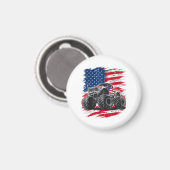 Aimant Monster Truck USA Drapeau américain (Recto/Verso)