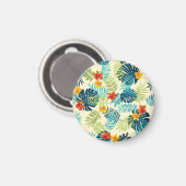 Aimant Monstère tropicale Hibiscus Motif d'été (Recto/Verso)