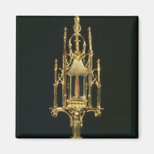 Aimant Monstrance de reliquaire avec le morceau de croix