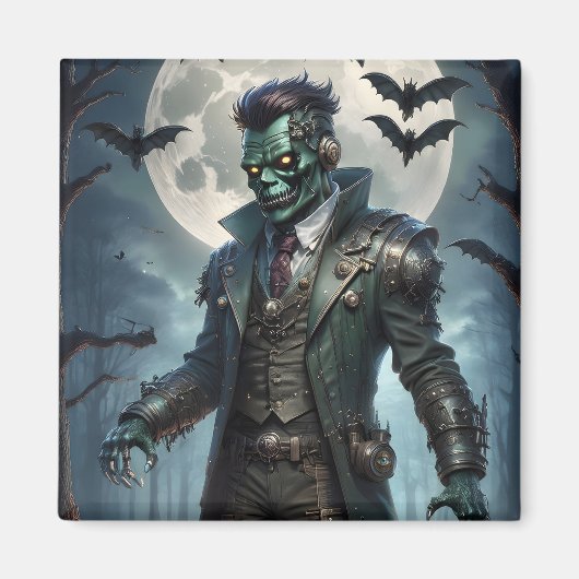 Aimant Monstre de Frankenstein Steampunk Halloween (Devant)