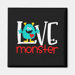 Aimant Monstre de la Saint-Valentin d'amour mignon