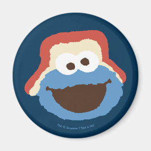 Aimant Monstre des cookies visage bois