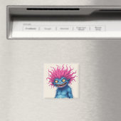 Aimant Monstre effrayant rose Haired (In Situ (Lave-vaisselle))