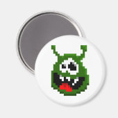 Aimant Monstre Vert - Pixel Art (Recto/Verso)