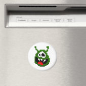 Aimant Monstre Vert - Pixel Art (In Situ (Lave-vaisselle))