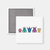 Aimant Monstres Aliens arc-en-ciel (Recto/Verso)