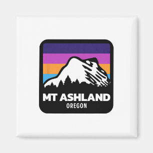 Aimant Mont Ashland - Oregon Ski Snowboard Famille