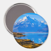Aimant Mont Cook surplombant le lac Pukaki, NZ (Recto/Verso)