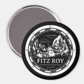 Aimant Mont Fitz Roy - Cerro Chaltén Amérique du Sud (Recto/Verso)