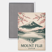 Aimant Mont Fuji Japon (Recto/Verso)