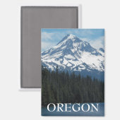 Aimant Mont Hood, paysage de l'Oregon (Recto/Verso)