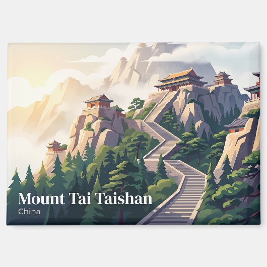 Aimant Mont Tai Taishan Chine (Recto)